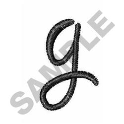 letter quick stitch machine embroidery - Script Letter g perfect for reusable tote bags