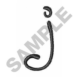 letter quick stitch machine embroidery - Script Letter j perfect for reusable tote bags