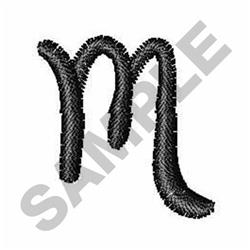 letter quick stitch machine embroidery - Script Letter m perfect for reusable tote bags