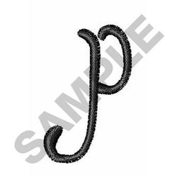 letter quick stitch machine embroidery - Script Letter p perfect for reusable tote bags