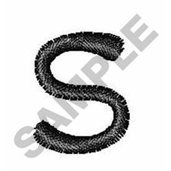 letter quick stitch machine embroidery - Script Letter s perfect for reusable tote bags