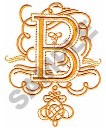 SCROLL B - 4x4 scroll beginner-friendly embroidery design for wedding decorations