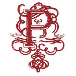 scroll beginner-friendly machine embroidery - SCROLL P for decorative pillow covers
