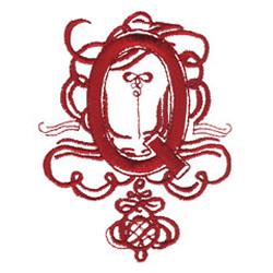 SCROLL Q - 4x4 scroll beginner-friendly machine embroidery design for kitchen aprons