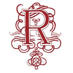 beginner-friendly scroll machine embroidery pattern - SCROLL R for decorative pillow covers