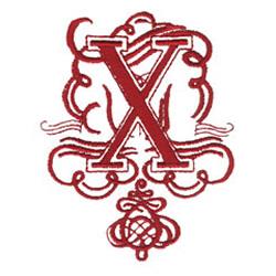 beginner-friendly scroll machine embroidery pattern - SCROLL X for reusable tote bags