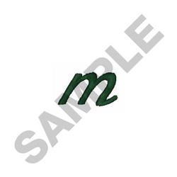 quick stitch script machine embroidery pattern - Stylish Script m for Table Settings