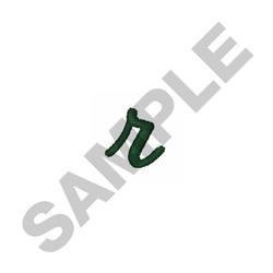 Stylish Script r - 4x4 script quick stitch embroidery design for Event Banners