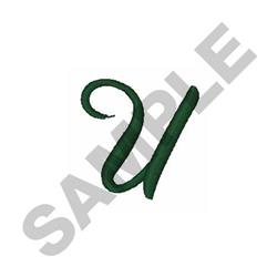 quick stitch script machine embroidery pattern - Stylish Script U for decorative pillow covers