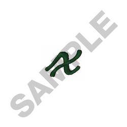 Stylish Script x - 4x4 script quick stitch embroidery design for Art Exhibits