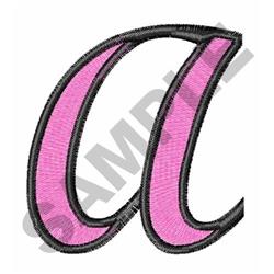 beginner-friendly script machine embroidery pattern - Two Color Script A for Tablecloths