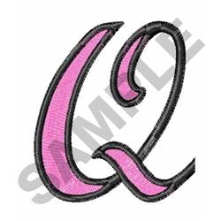 script beginner-friendly machine embroidery - Two Color Script Q for cute baby onesies