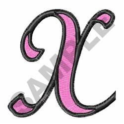 Two Color Script X - 4x4 script beginner-friendly embroidery design for decorative pillow covers