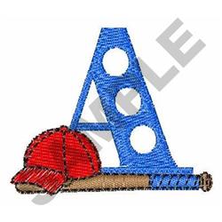 quick stitch bat machine embroidery pattern - Upper Case A for kitchen tea towels
