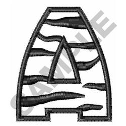 Upper Case A - 4x4 case quick stitch embroidery design for decorative pillow covers