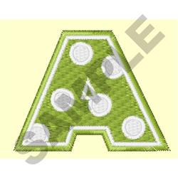 case beginner-friendly machine embroidery - Upper Case A for decorative pillow covers