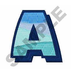 beginner-friendly case machine embroidery pattern - Upper Case A for kitchen aprons