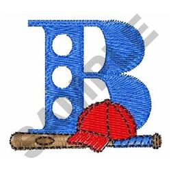 bat quick stitch machine digital embroidery - Upper Case B perfect for Fishing Bags