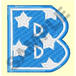 star beginner-friendly machine embroidery - Upper Case B for Childrens Backpacks