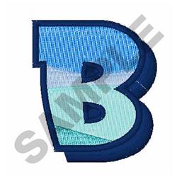 case beginner-friendly machine embroidery - Upper Case B perfect for reusable tote bags