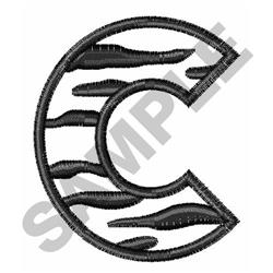 case quick stitch machine embroidery - Upper Case C perfect for kitchen tea towels