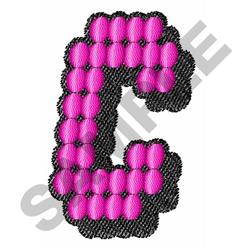 Upper Case C - 4x4 case quick stitch embroidery design for Christmas ornaments