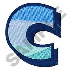 Upper Case C - 4x4 case beginner-friendly embroidery design for kitchen tea towels