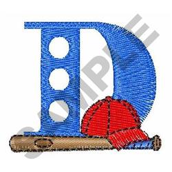 quick stitch bat machine embroidery pattern - Upper Case D for kitchen tea towels