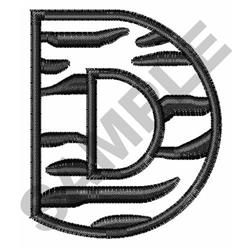 Upper Case D - 4x4 case quick stitch embroidery design for decorative pillow covers