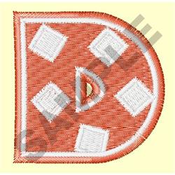 Upper Case D - 4x4 case beginner-friendly embroidery design for cute baby onesies