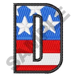 Upper Case D - 4x4 case beginner-friendly machine embroidery design for T-shirts
