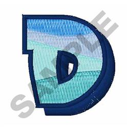 beginner-friendly case machine embroidery pattern - Upper Case D for kitchen aprons