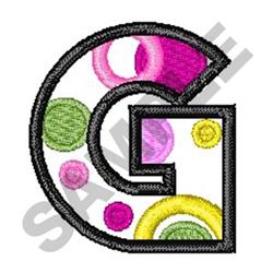 beginner-friendly case machine embroidery pattern - Upper Case G for reusable tote bags