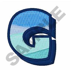 beginner-friendly case machine embroidery pattern - Upper Case G for kitchen aprons