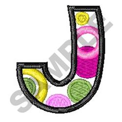 quick stitch case machine embroidery pattern - Upper Case J for reusable tote bags