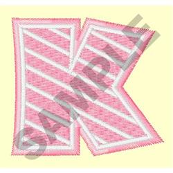 case beginner-friendly machine embroidery - Upper Case K for decorative pillow covers
