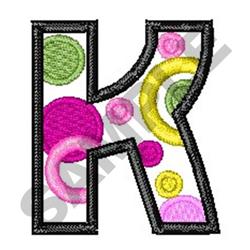 case beginner-friendly machine embroidery - Upper Case K for patchwork quilt blocks