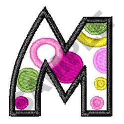beginner-friendly case machine embroidery pattern - Upper Case M for reusable tote bags