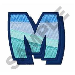 beginner-friendly case machine embroidery pattern - Upper Case M for kitchen aprons