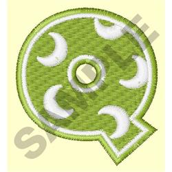 case beginner-friendly machine embroidery - Upper Case Q perfect for Backpacks