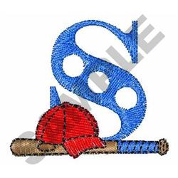 quick stitch bat machine embroidery pattern - Upper Case S perfect for T-shirts