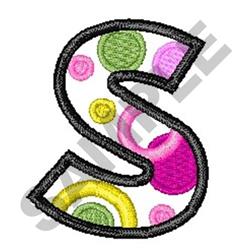 quick stitch case machine embroidery pattern - Upper Case S for reusable tote bags