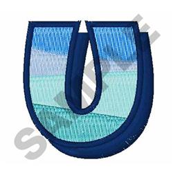 Upper Case U - 4x4 case beginner-friendly embroidery design for kitchen tea towels