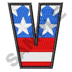 Upper Case V - 4x4 case beginner-friendly embroidery design for cute baby onesies