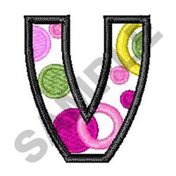 quick stitch case machine embroidery pattern - Upper Case V for reusable tote bags