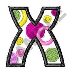 Upper Case X - 4x4 case beginner-friendly embroidery design for decorative pillow covers