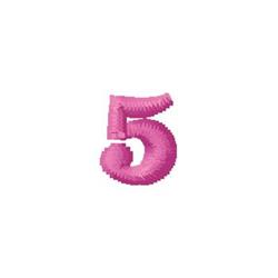 Five - 4x4 five quick stitch machine embroidery design perfect for cute baby onesies