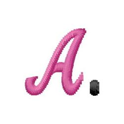monogram quick stitch machine embroidery - Monogram A for patchwork quilt blocks
