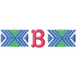 Monogram B - 4x4 monogram quick stitch machine embroidery design for reusable tote bags