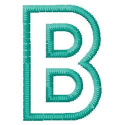 Monogram B - 4x4 monogram quick stitch machine embroidery design for Baby Blankets